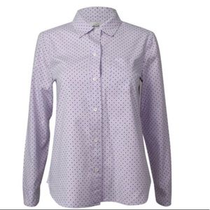 3/$20 J. Crew Lilac and Black Polka Dot Button Down